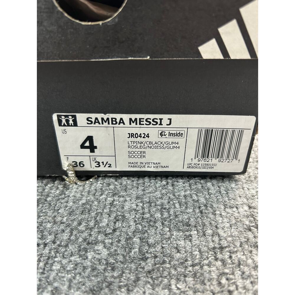 Adidas Samba Messi Pink Black Gum Sneakers Youth 4 Women's 5.5 Soccer Shoes - Picture 10 of 11